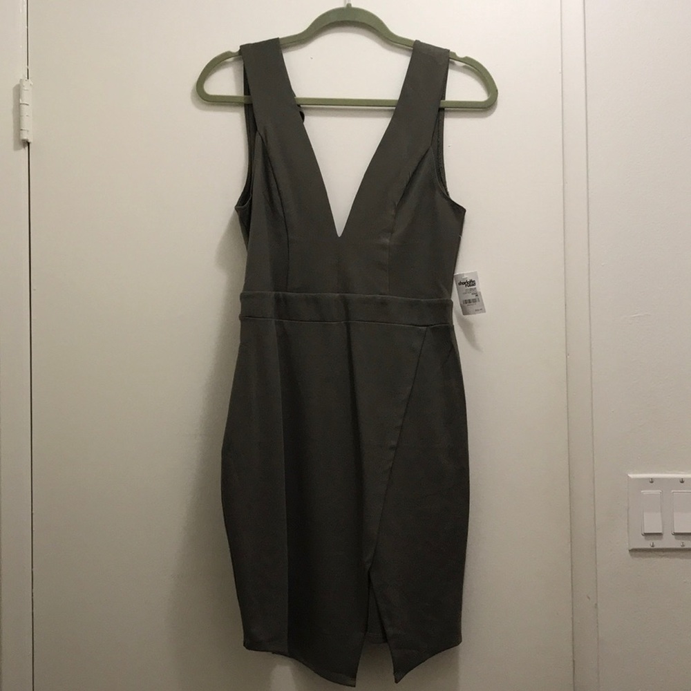 Olive backless dress